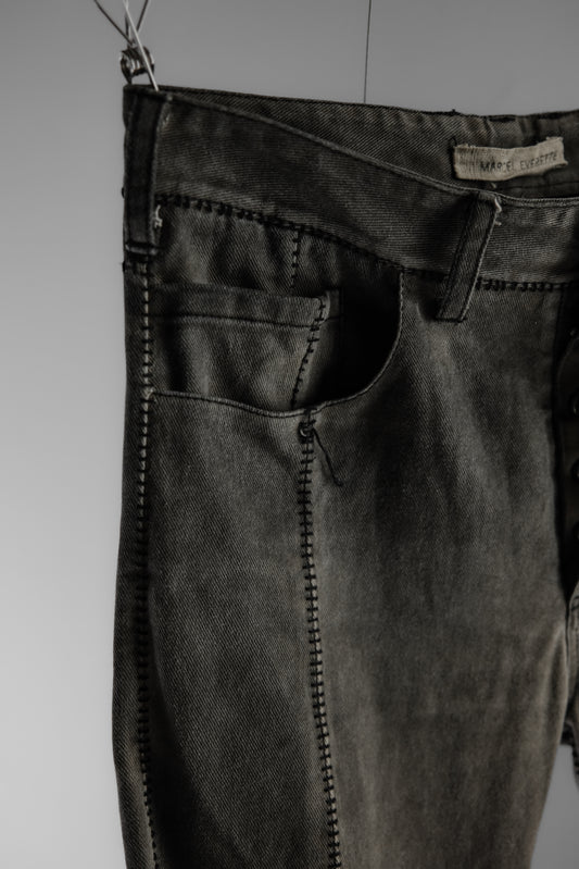 MARCEL EVERETTE - Overlock J-Cut Denim Pants