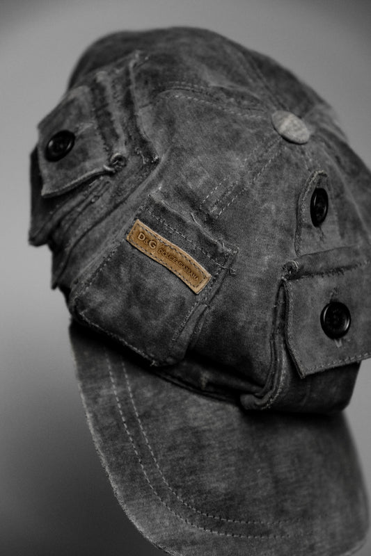 DOLCE & GABBANA Early 2000s - Moleskin Multi-Pocket Cargo Cap