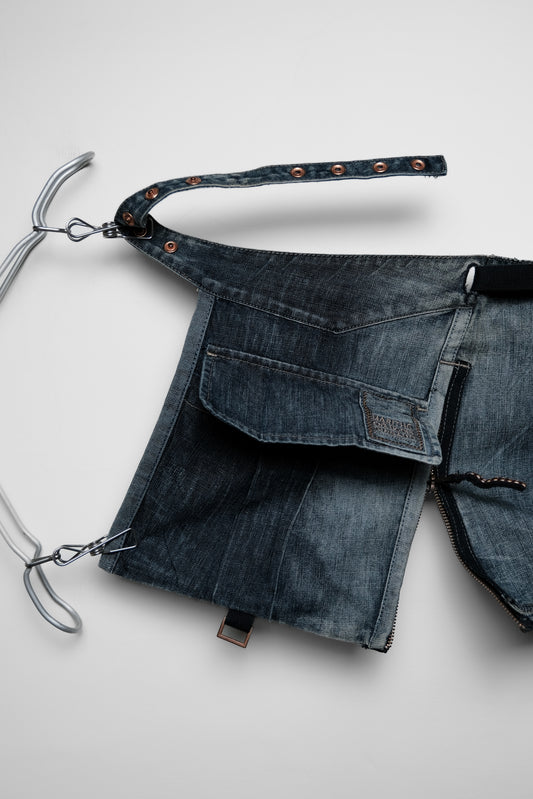 Marithé + François Girbaud 2000s - Denim Wrap Skirt