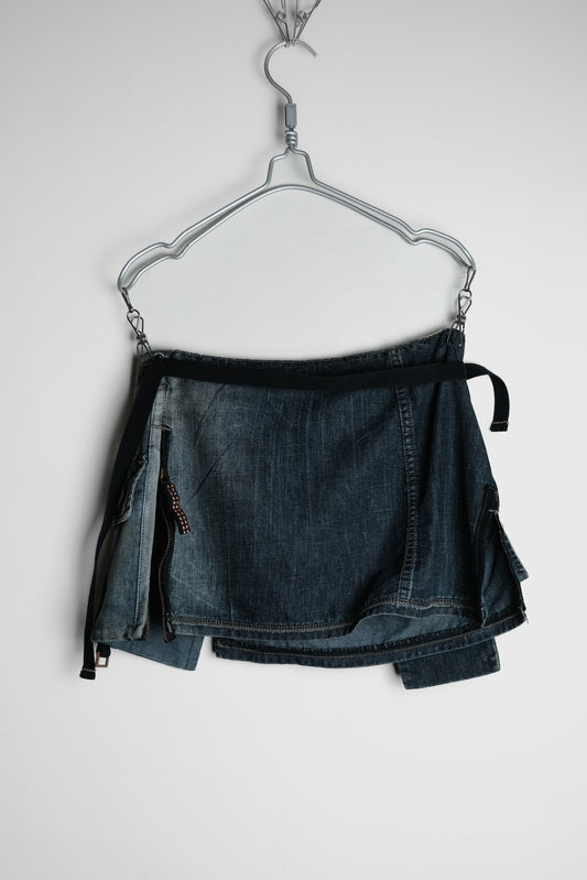 Marithé + François Girbaud 2000s - Denim Wrap Skirt