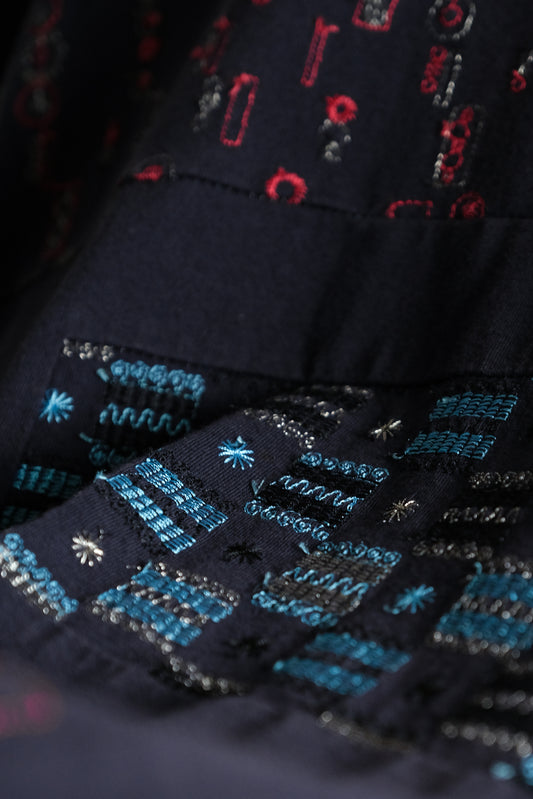 COMME des GARÇONS HOMME A/W2002 田中啓一時期 - Embroidered L/S Top