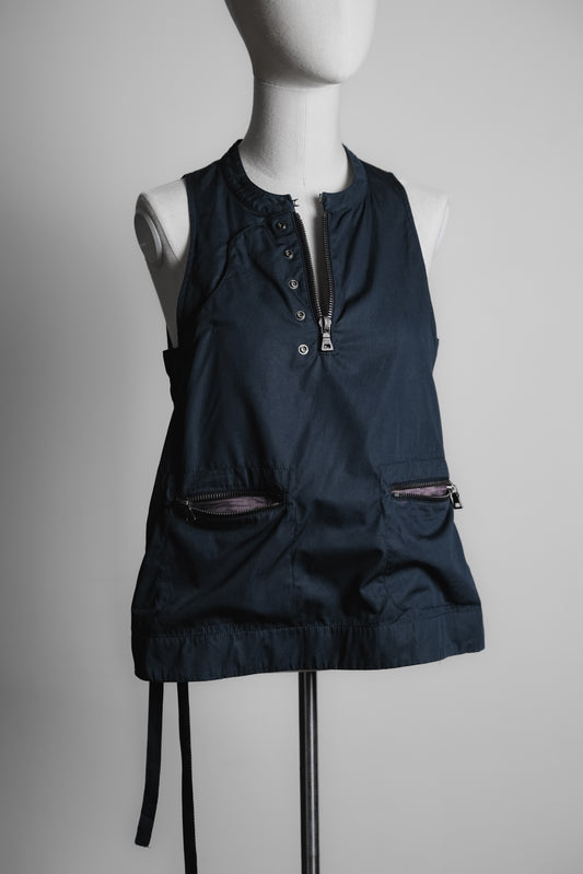 Prada Sport (Linea Rossa) 2000s - riri-zip Nylon Pullover Vest