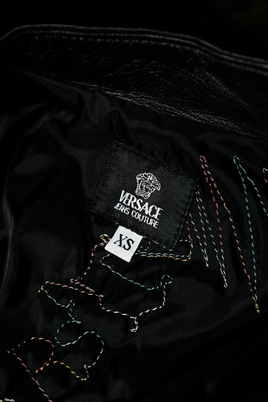 Versace Jeans Couture Early 2000s - Pony-hair Fur Leather Jacket
