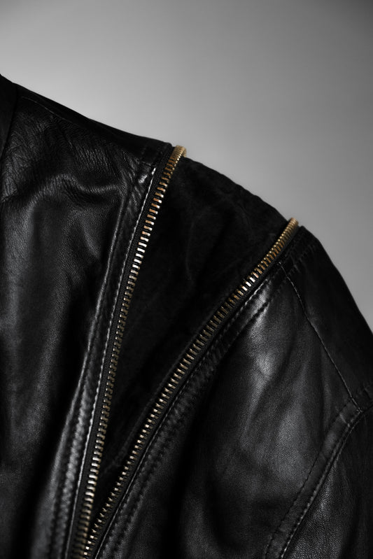 MARIO CONTI 1980-1990s - Multi Lampo-zip Leather Jacket