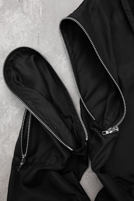 Katharine Hamnett 2000s - Detachable Zip Silk Jacket