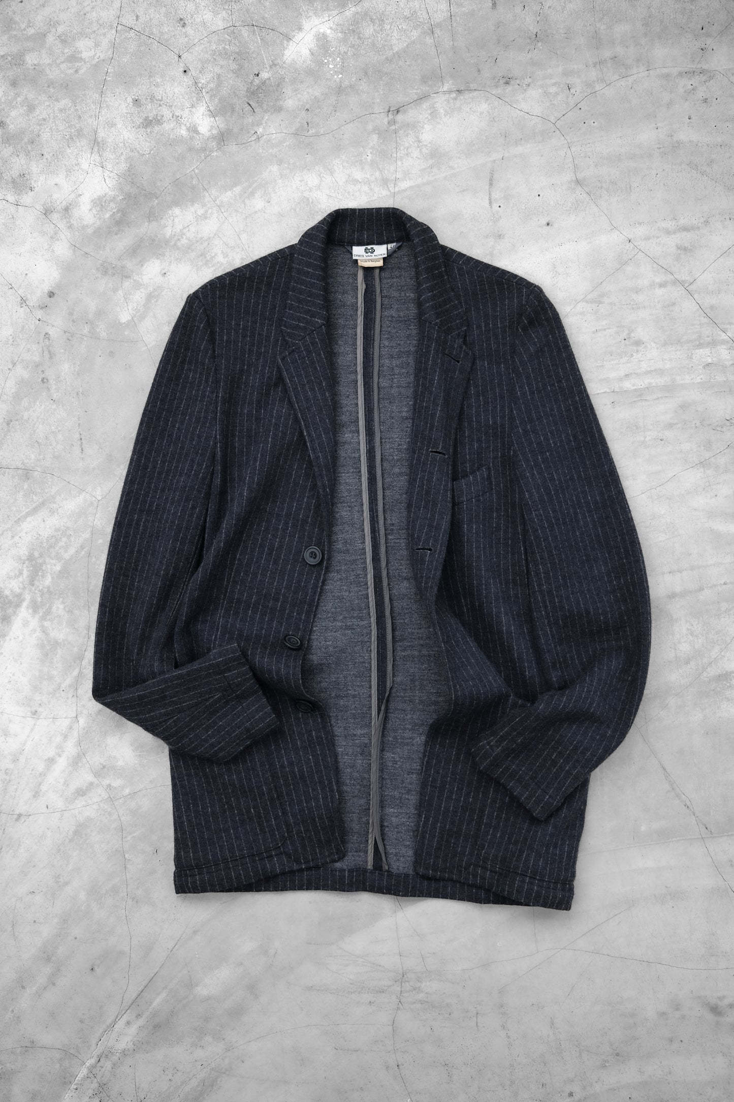 Dries Van Noten 1980s - Pinstriped Wool Twill Blazer
