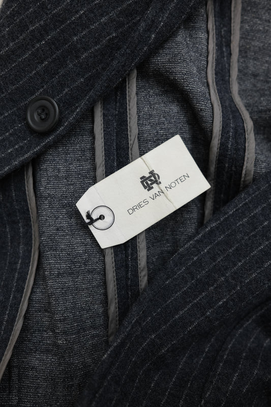 Dries Van Noten 1980s - Pinstriped Wool Twill Blazer