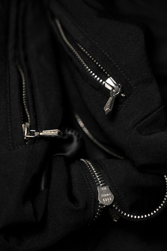 Katharine Hamnett 1990s - riri-zip Wool Tailored Bomber