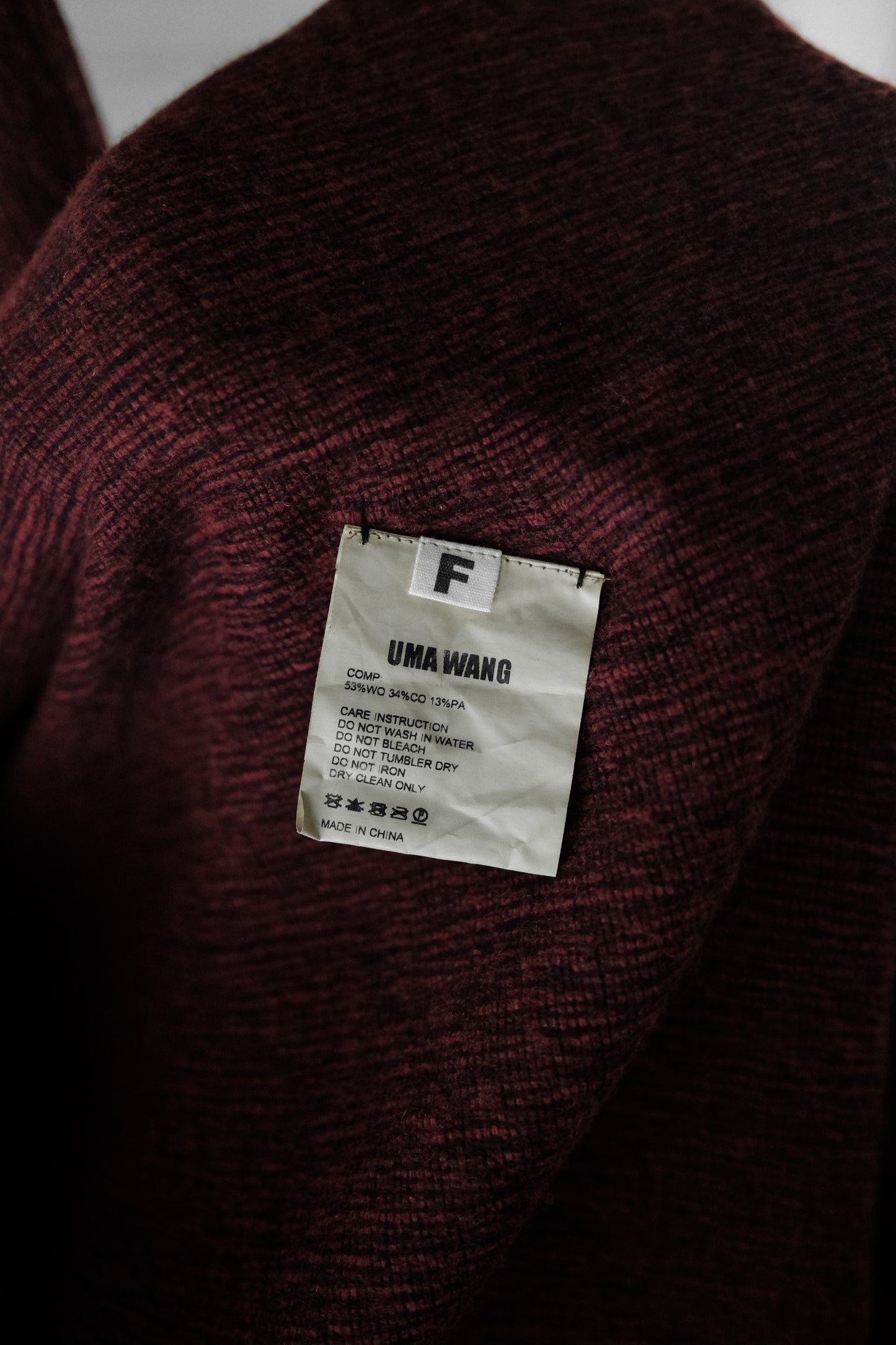 UMA WANG F/W2015 - Wool Oversized Shawl