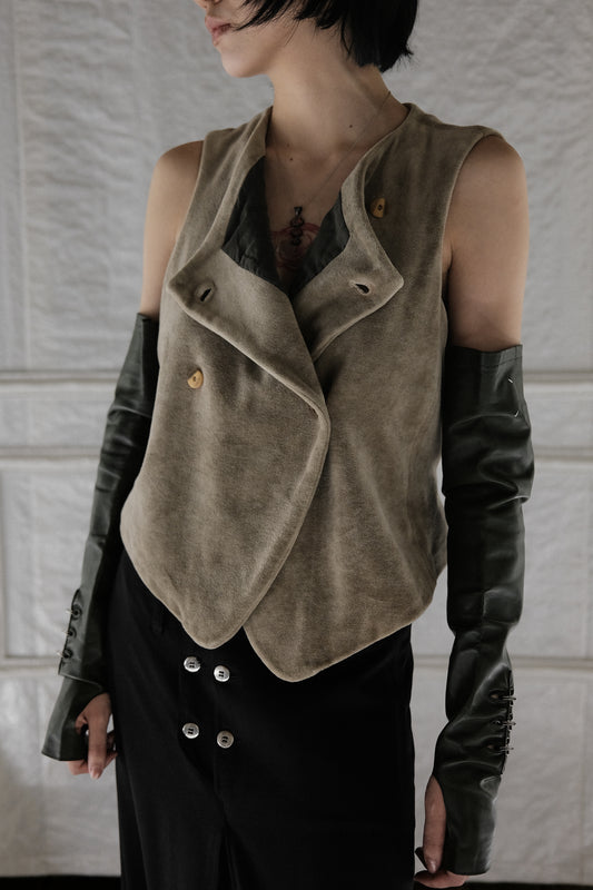 Giorgio Armani 1990s - Velvet Double Breasted Waistcoat