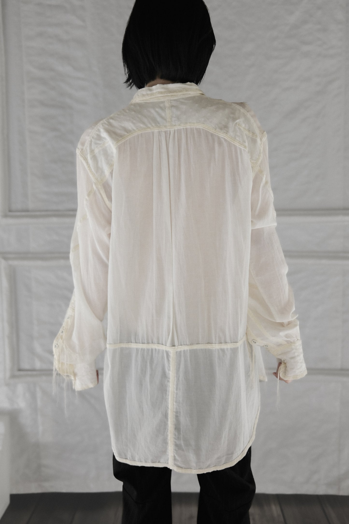 Number (N)ine F/W2009 “A CLOSE FEELING” - Velvet-Trim Silk / Cotton Shirt