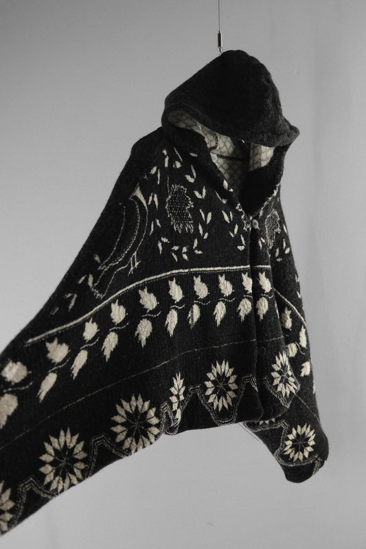 Marithé + François Girbaud 1980s - Dolman Sleeve Hooded Sweater
