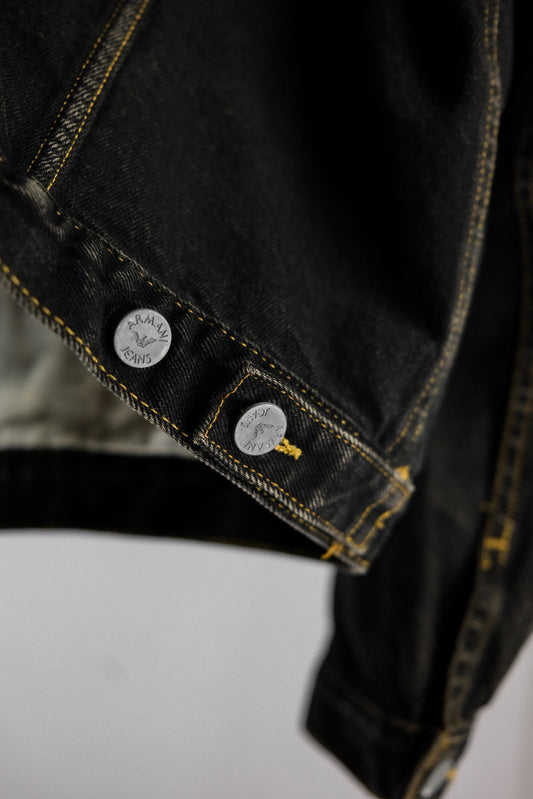 Armani Jeans 1990s - Denim Trucker Jacket Made imn USA