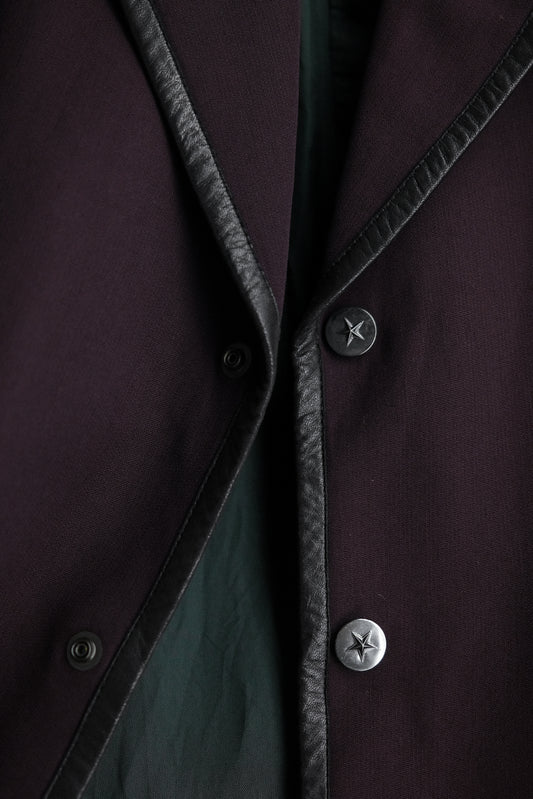 Thierry Mugler 1990s - Leather-Trimmed Shawl Collar Blazer