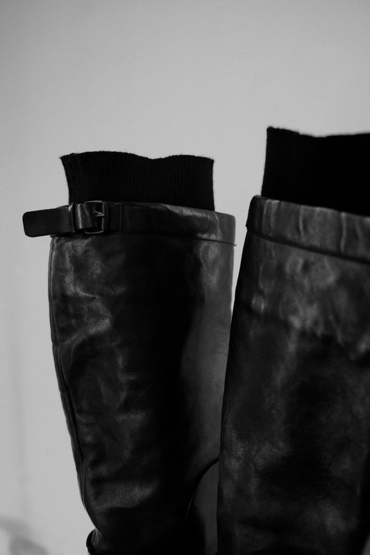 Marsell - High Leather Boots with Socks