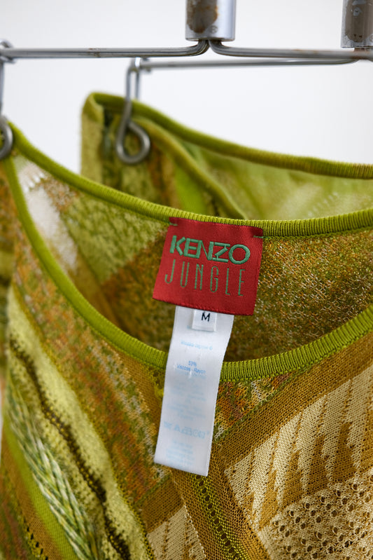KENZO JUNGLE 1990s - Knit Set (Top & Skirt)