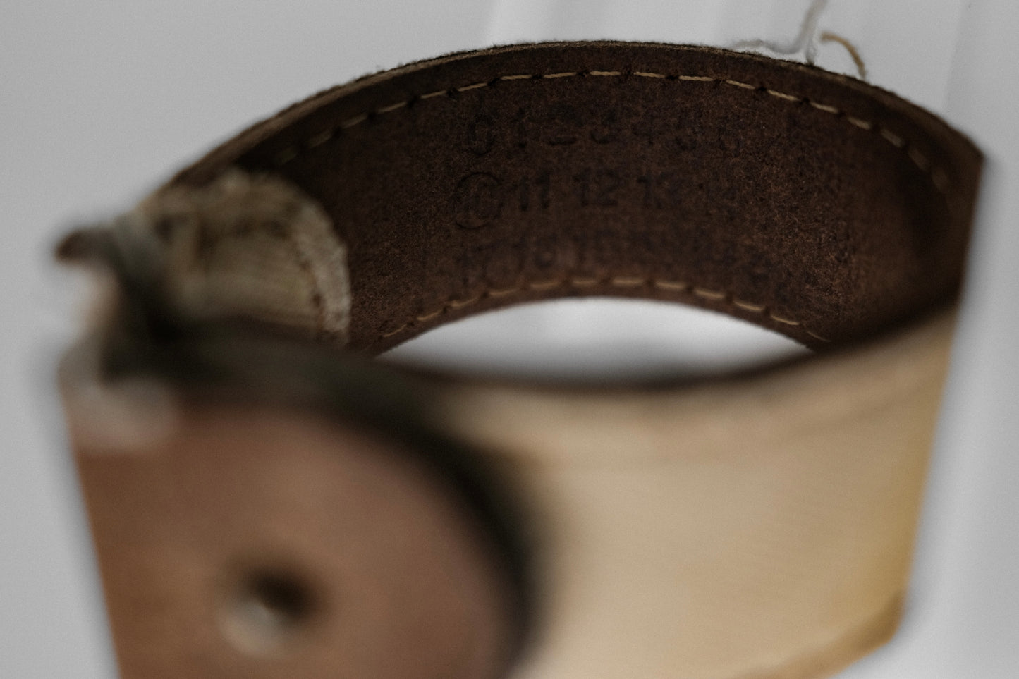 Martin Margiela ⑩ S/S2003 - Bleached Denim Leather Bracelet