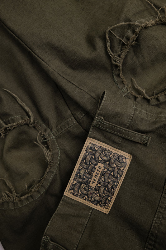 Christopher Nemeth Circa 2010s - 3D-Cut Distressed Knee Pants