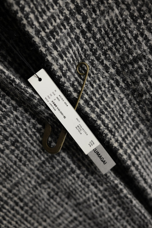 ATTACHMENT KAZUYUKI KUMAGAI F/W2018 - Knit Tweed Stole Coat