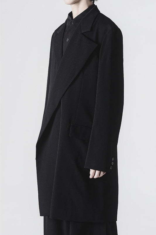 Ground Y Yohji Yamamoto F/W2018 - Wool Asymmetric jacket