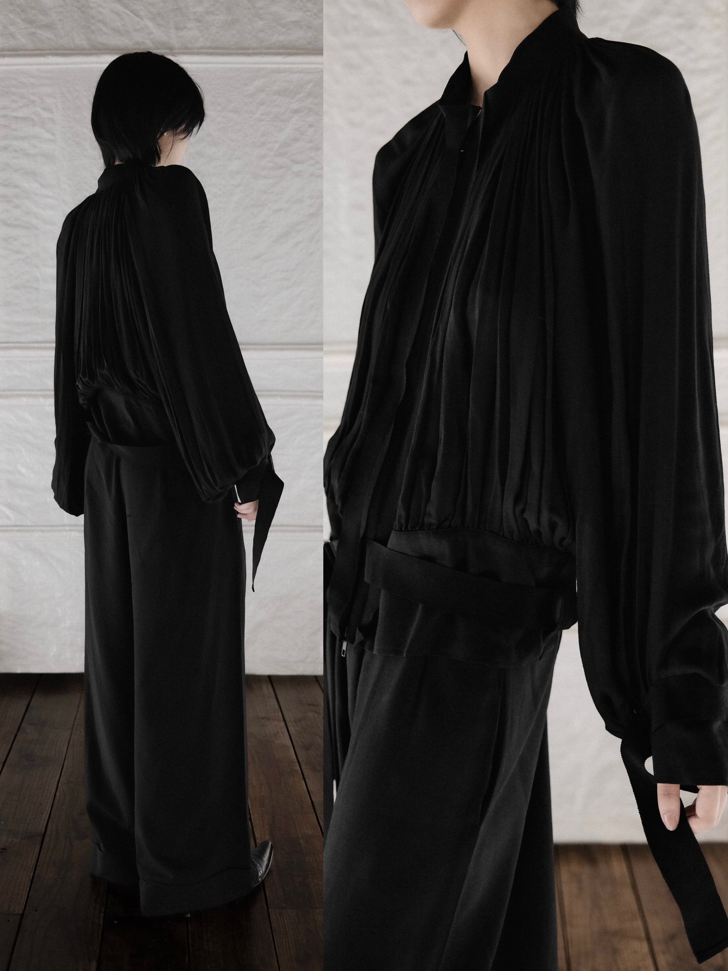 Ann Demuelemeester by Sébastien Meunier S/S2017 - Pleated Strap Blouse