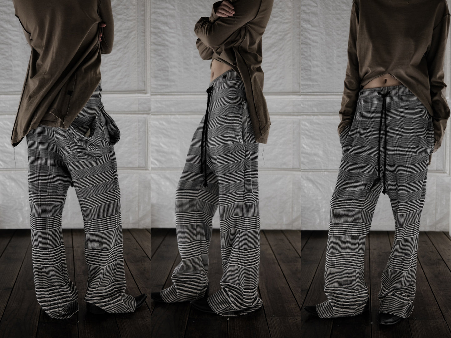 Undercover S/S2004 “Languid” - Check Flared Sweatpant
