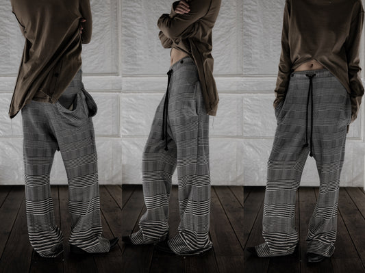 Undercover S/S2004 “Languid” - Check Flared Sweatpant