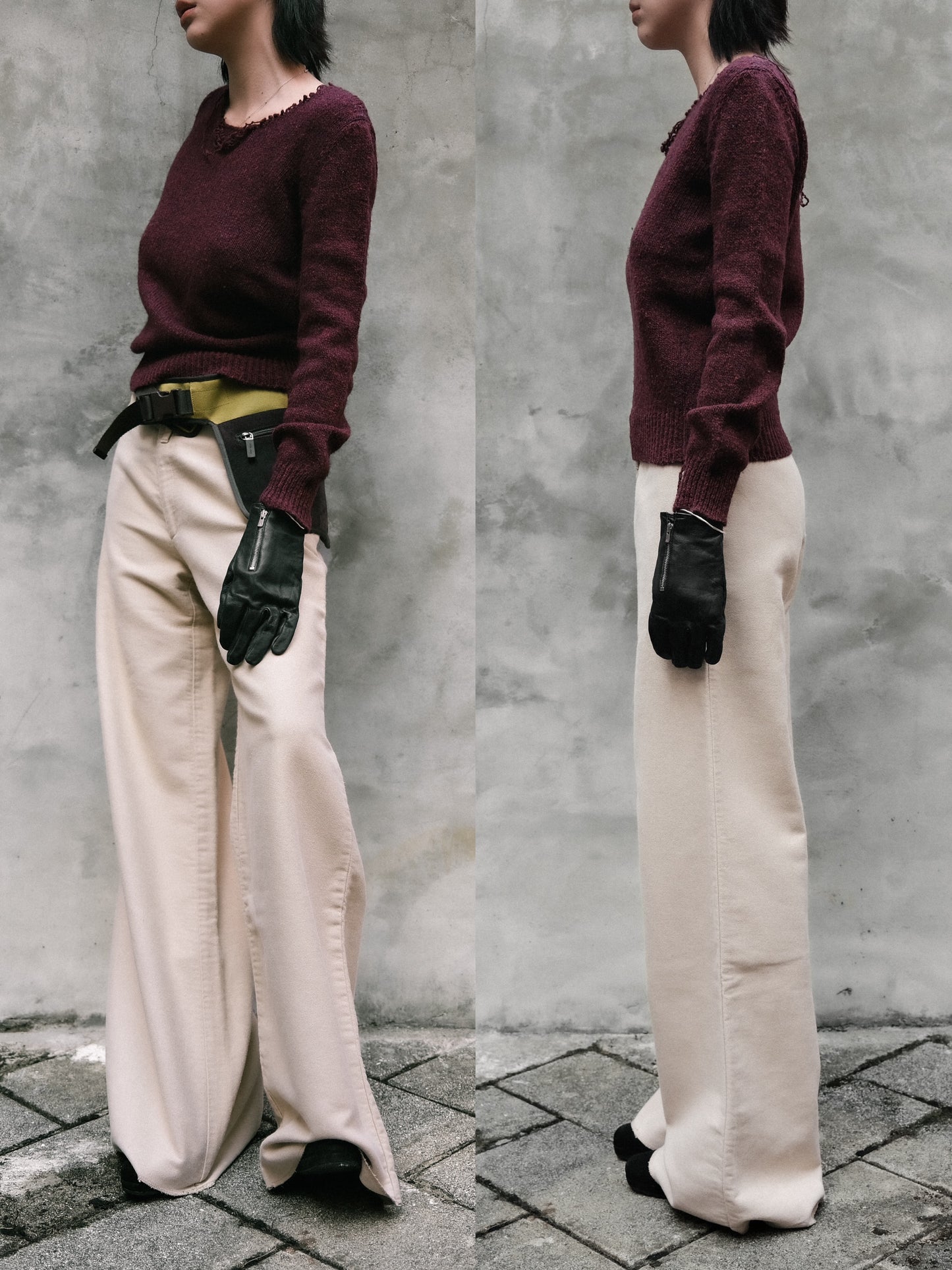 Martin Margiela ⑥ S/S2000 - Moleskin Wide Leg Trousers
