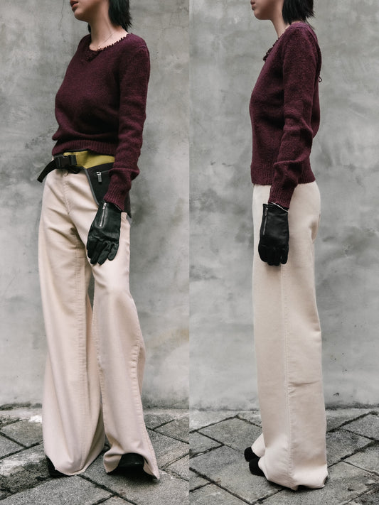 Martin Margiela ⑥ S/S2000 - Moleskin Wide Leg Trousers