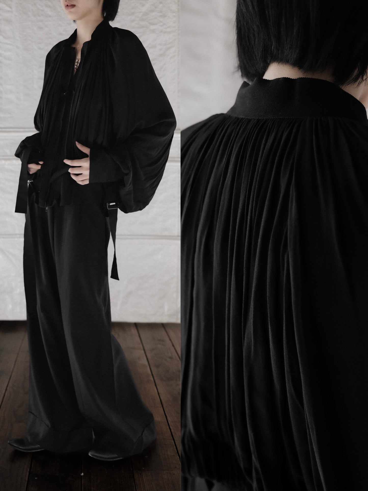 Ann Demuelemeester by Sébastien Meunier S/S2017 - Pleated Strap Blouse