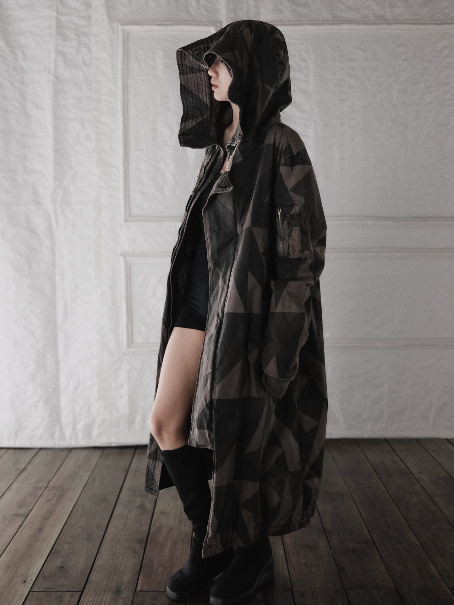 Rick Owens DRKSHDW F/W2012 - Geometric Camo Exploder Parka