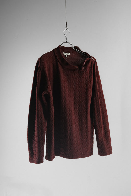 Giorgio Armani 1990s - Merino Wool Zip Collar Sweater