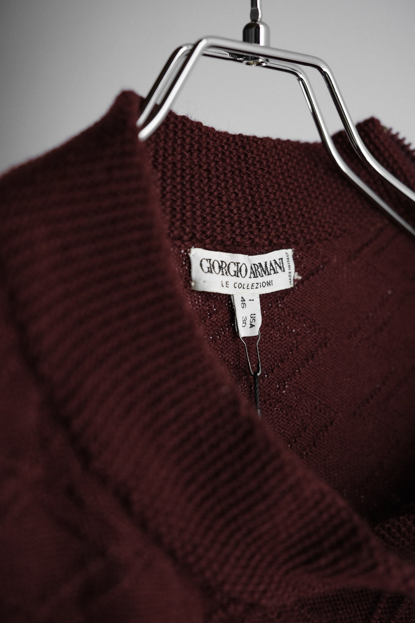 Giorgio Armani 1990s - Merino Wool Zip Collar Sweater