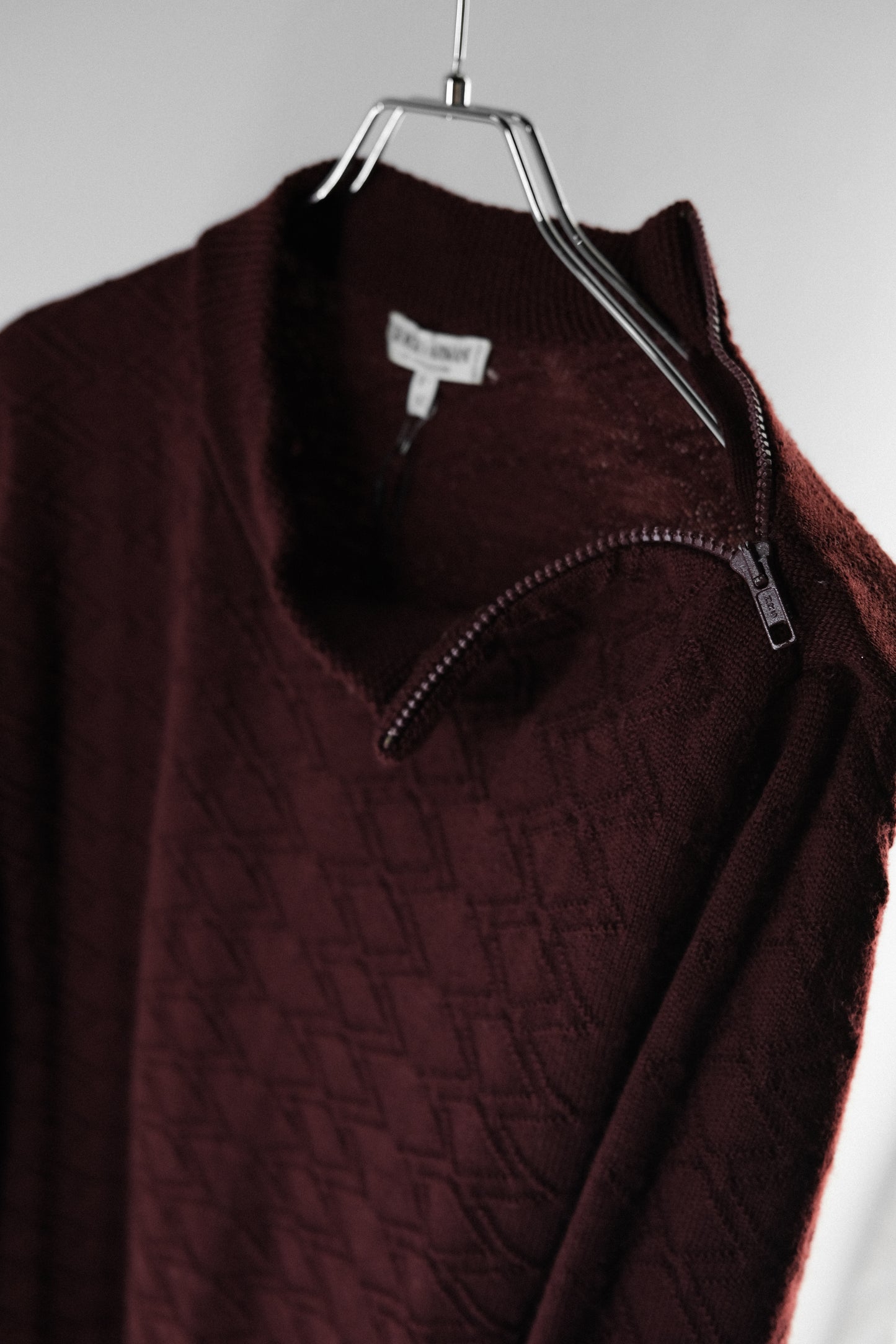 Giorgio Armani 1990s - Merino Wool Zip Collar Sweater