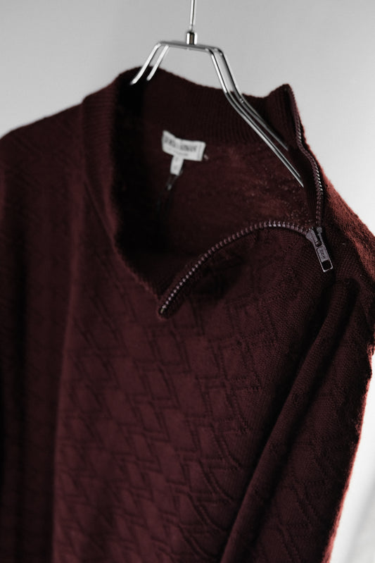 Giorgio Armani 1990s - Merino Wool Zip Collar Sweater