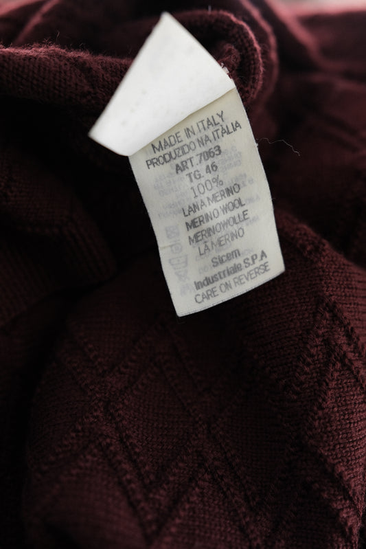 Giorgio Armani 1990s - Merino Wool Zip Collar Sweater