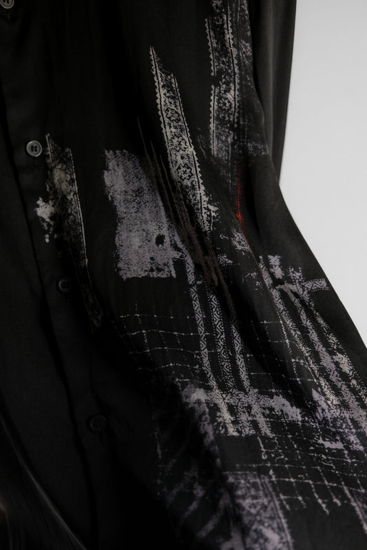 Y's Yohji Yamamoto F/W2023 - Printed Silk Shirt
