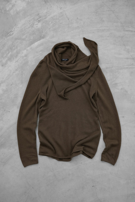 Giorgio Armani 1990s - Wrap Collar Cashmere Knit