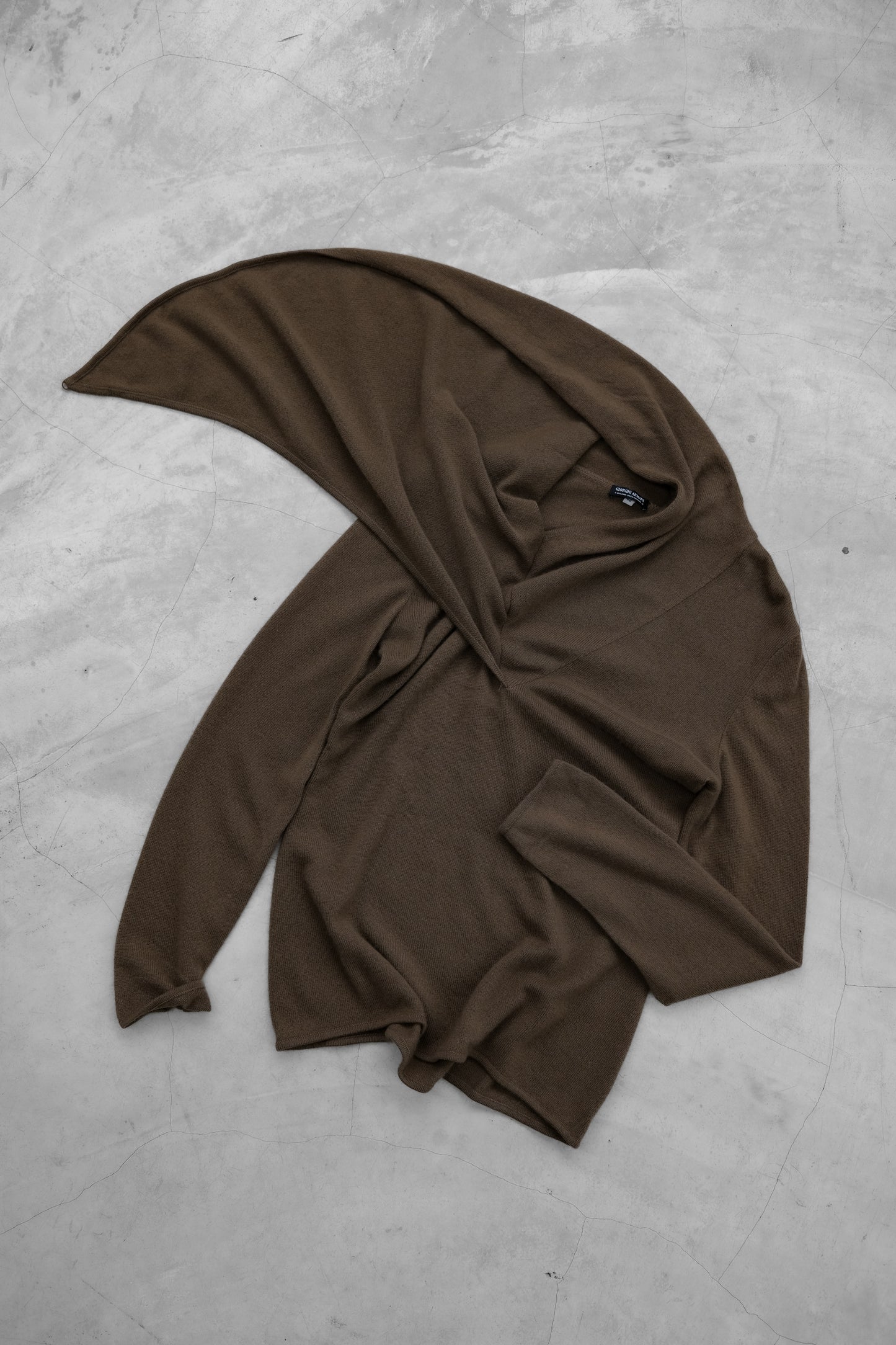 Giorgio Armani 1990s - Wrap Collar Cashmere Knit