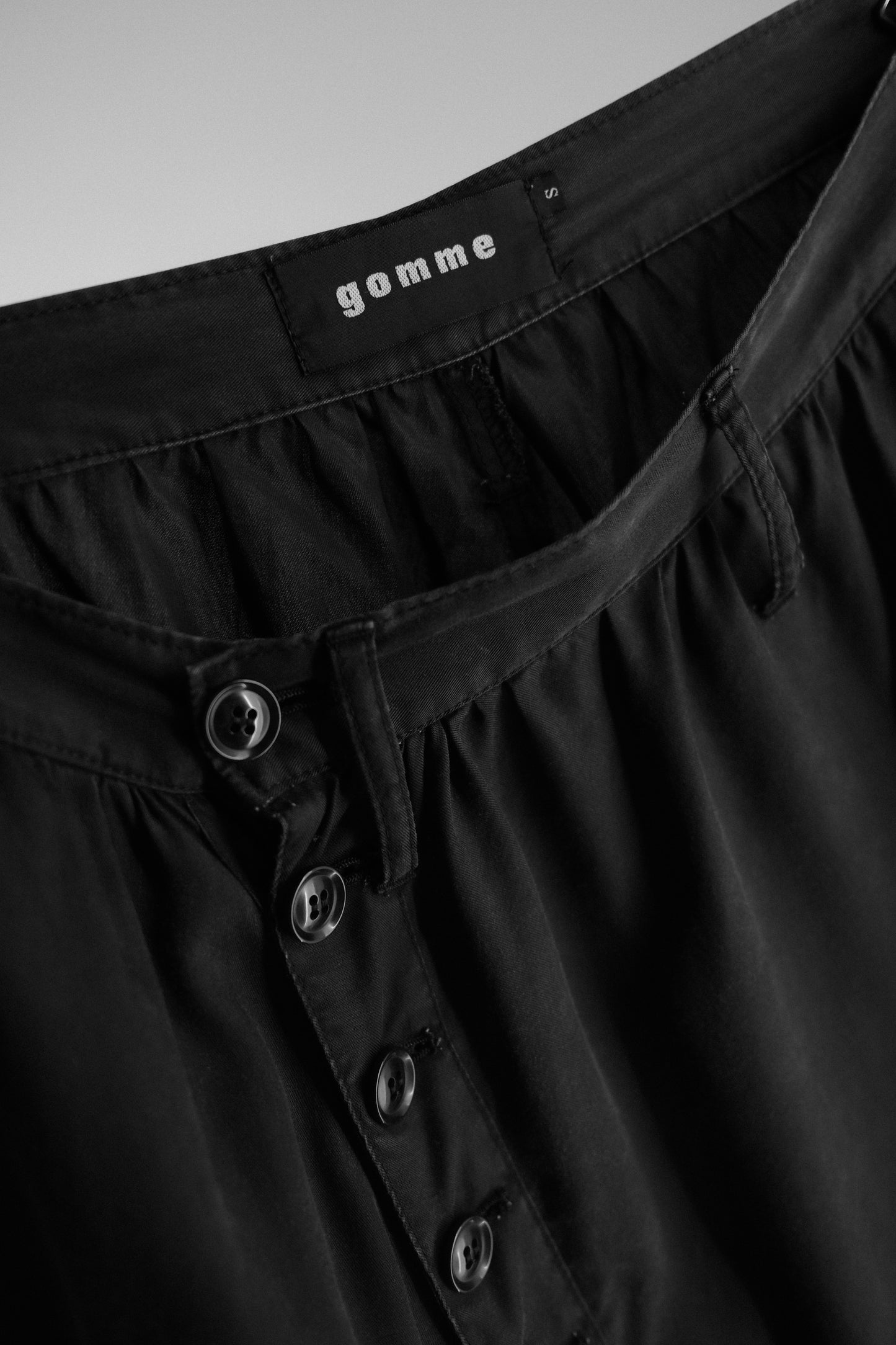 GOMME 2000s - Diagonal Button Tencel Sarouel Pants