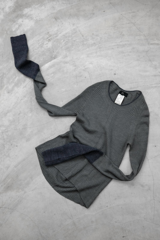 Y’s Yohji Yamamoto F/W2008 - 2-Tone Glove Sleeve Rib Knit