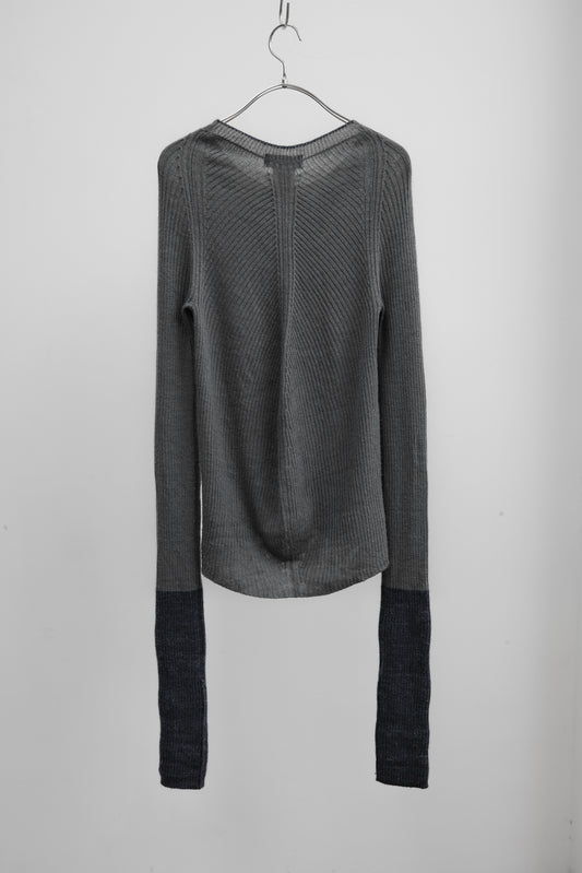 Y’s Yohji Yamamoto F/W2008 - 2-Tone Glove Sleeve Rib Knit
