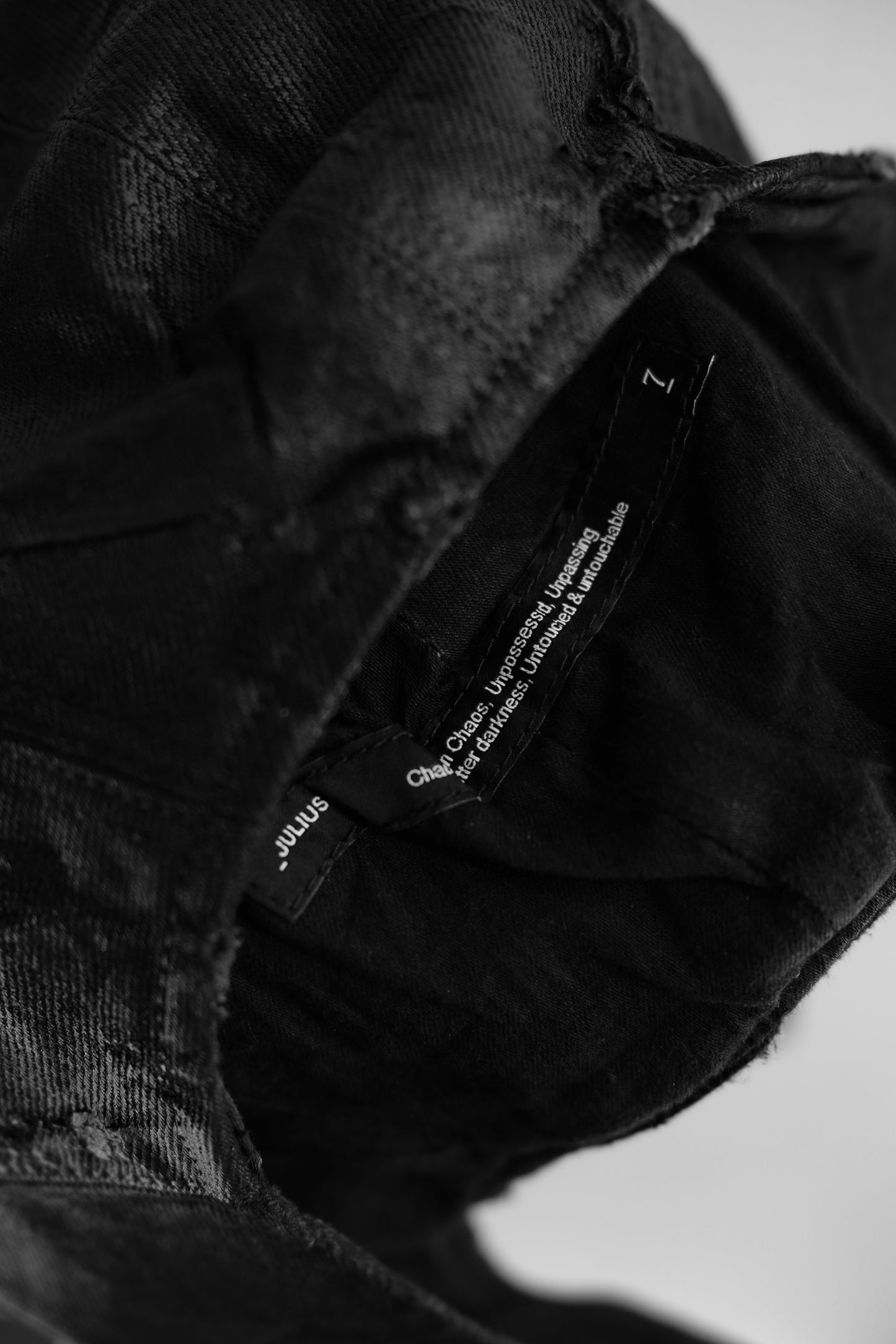 Julius F/W2025 - Coated 12oz Denim Flight Cap