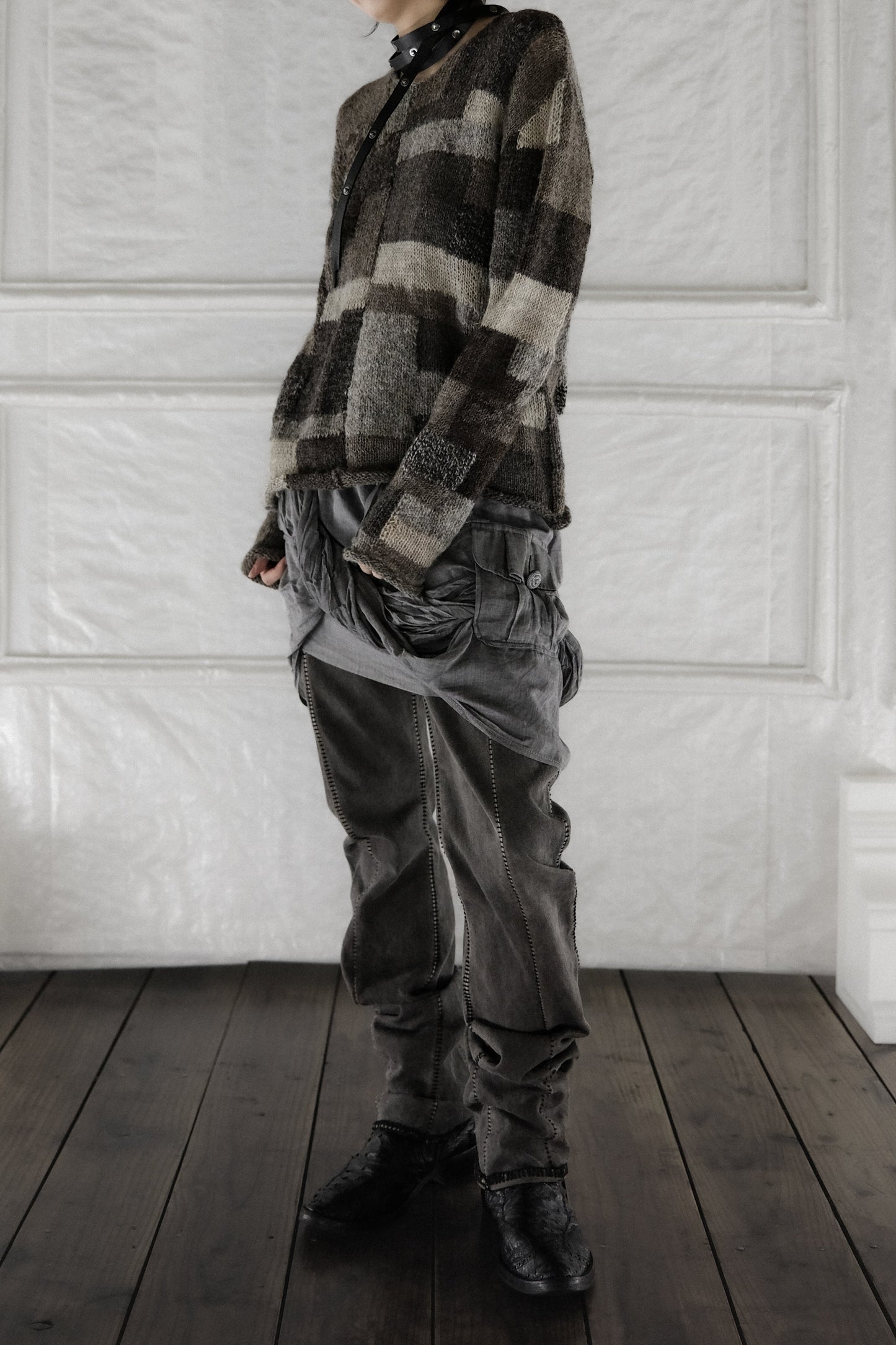 John Alexander Skelton F/W2020 CVIII - Patchwork Knit Sweater