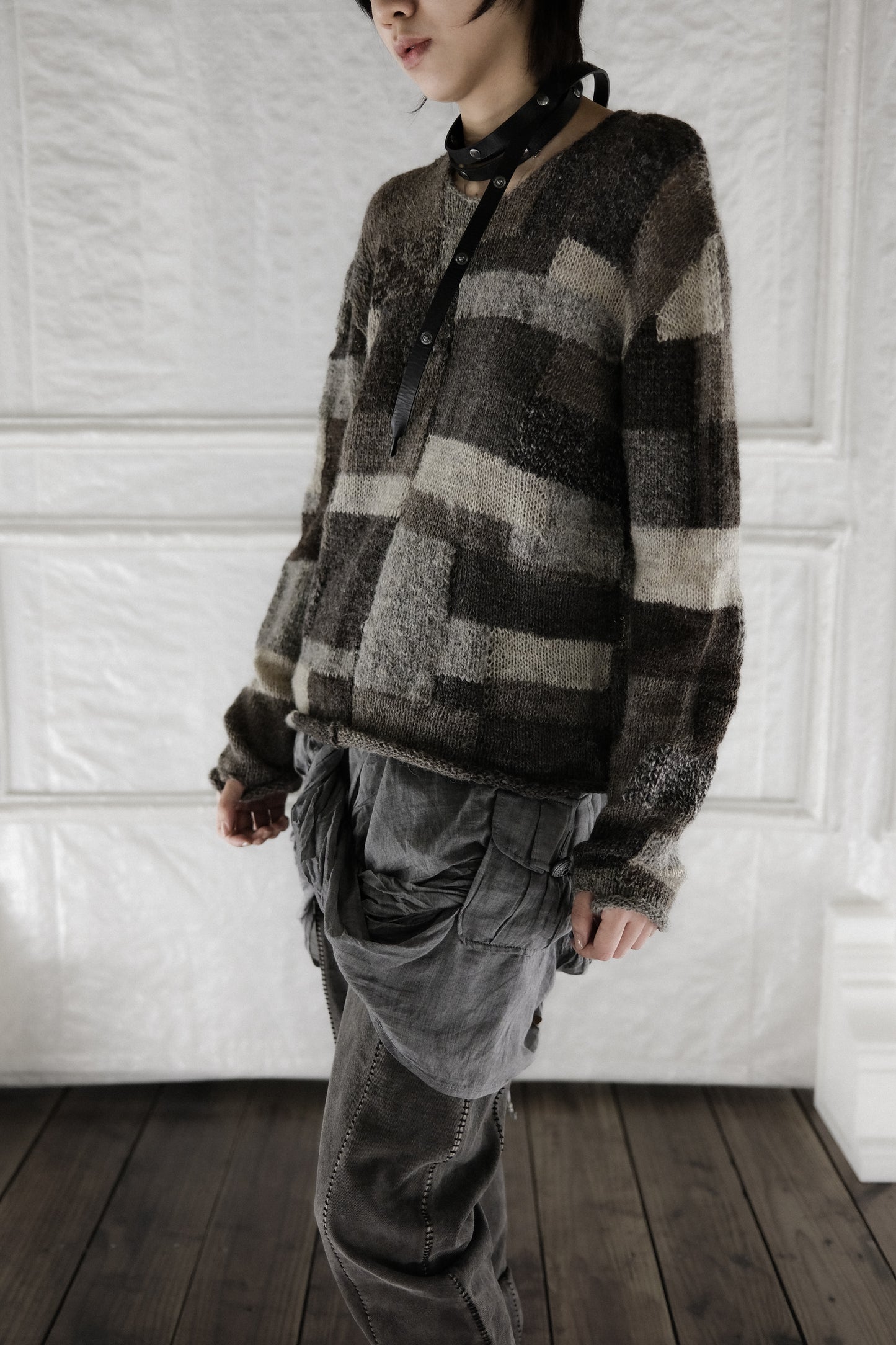 John Alexander Skelton F/W2020 CVIII - Patchwork Knit Sweater