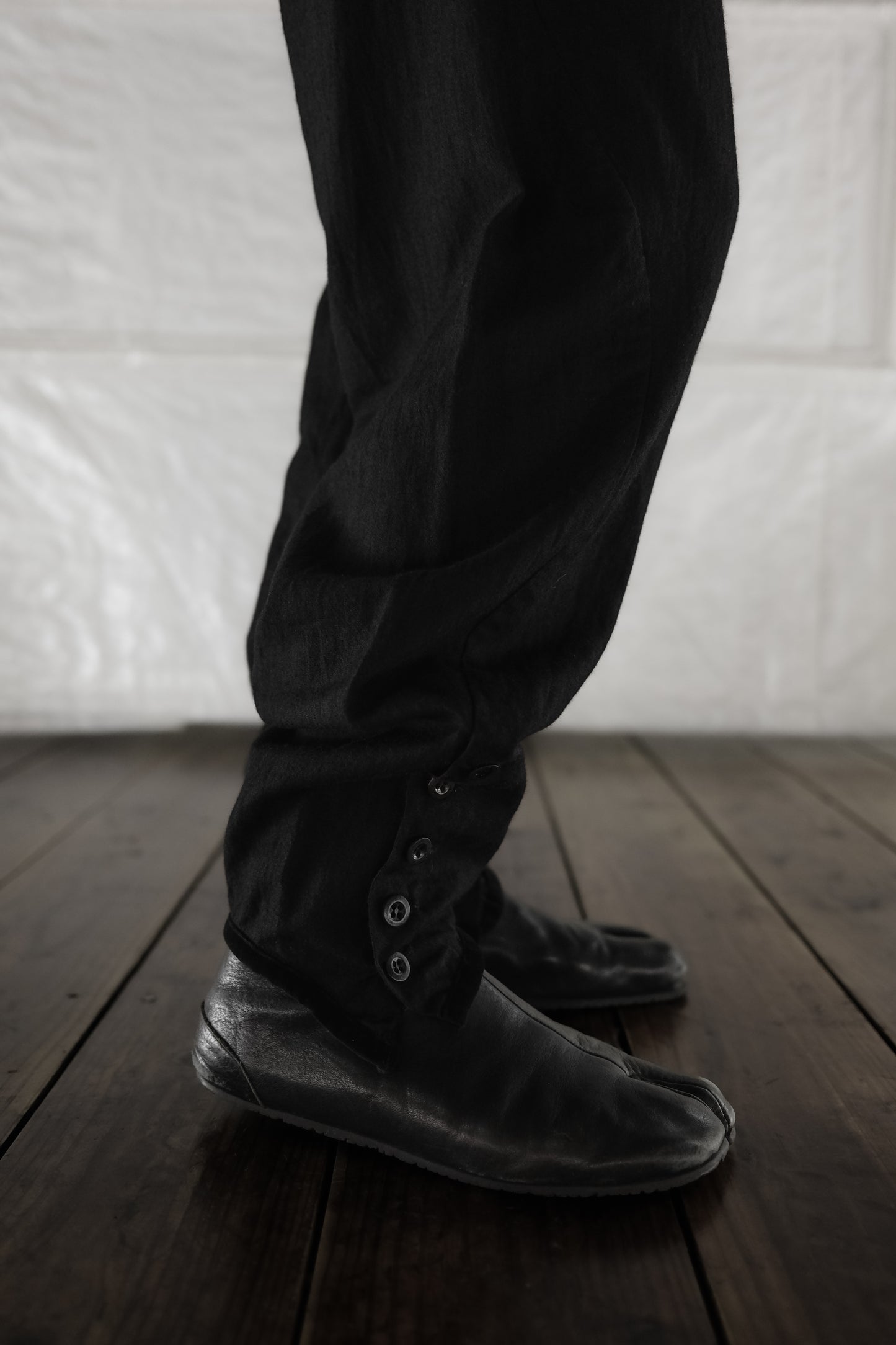 ARCHIVIO J.M. Ribot - Antique Button Velvet-Trim Leg Pants
