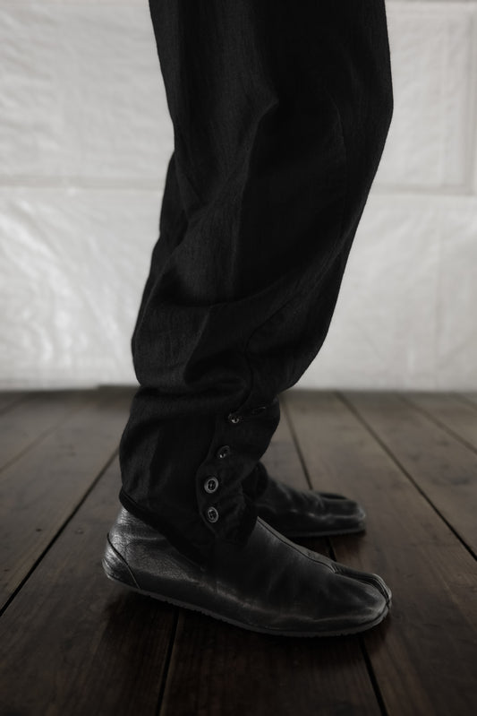 ARCHIVIO J.M. Ribot - Antique Button Velvet-Trim Leg Pants