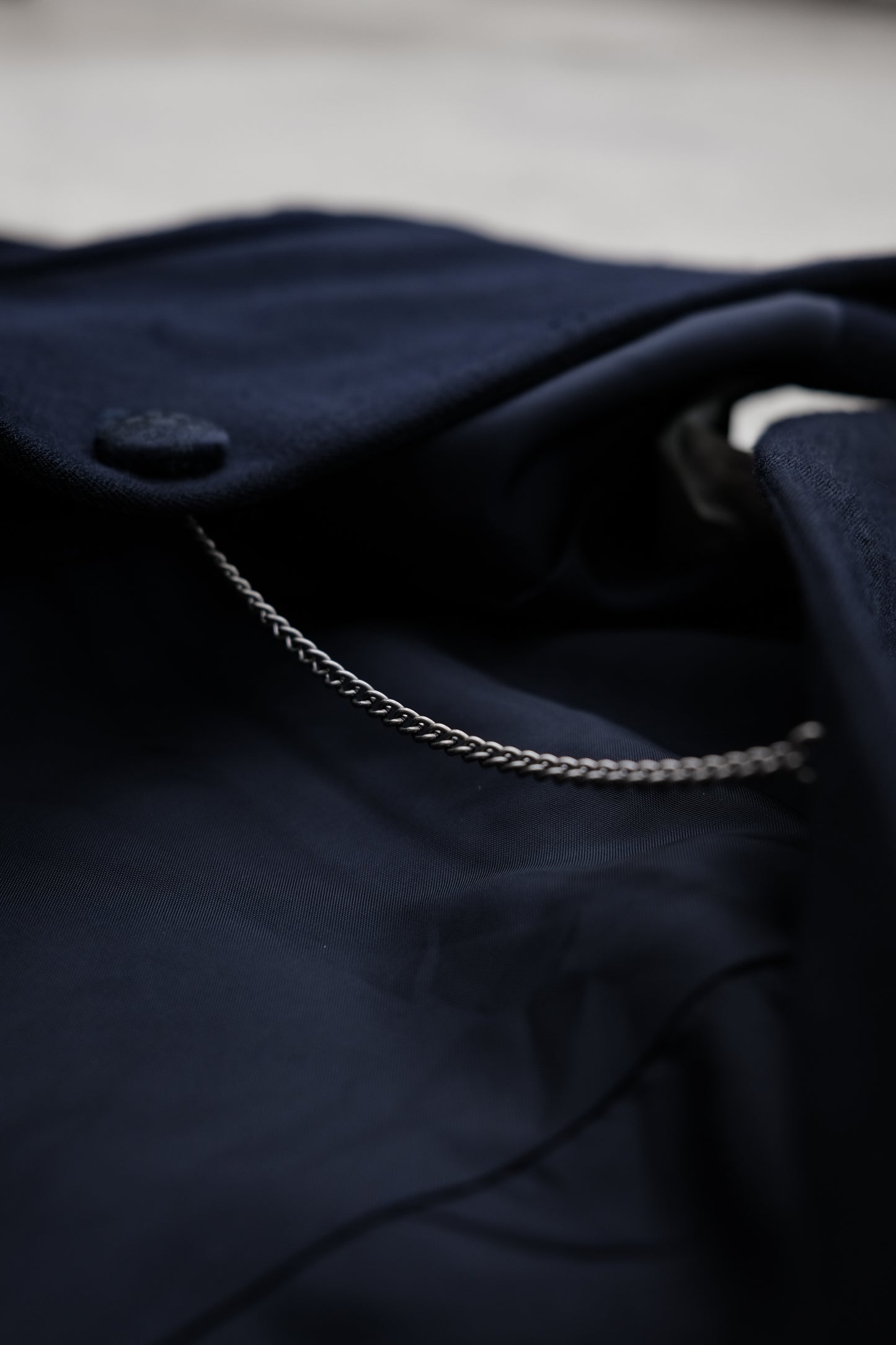 COMME des GARÇONS F/W1988 “Red Is Black” - Chain-Button Wool Bolero Jacket