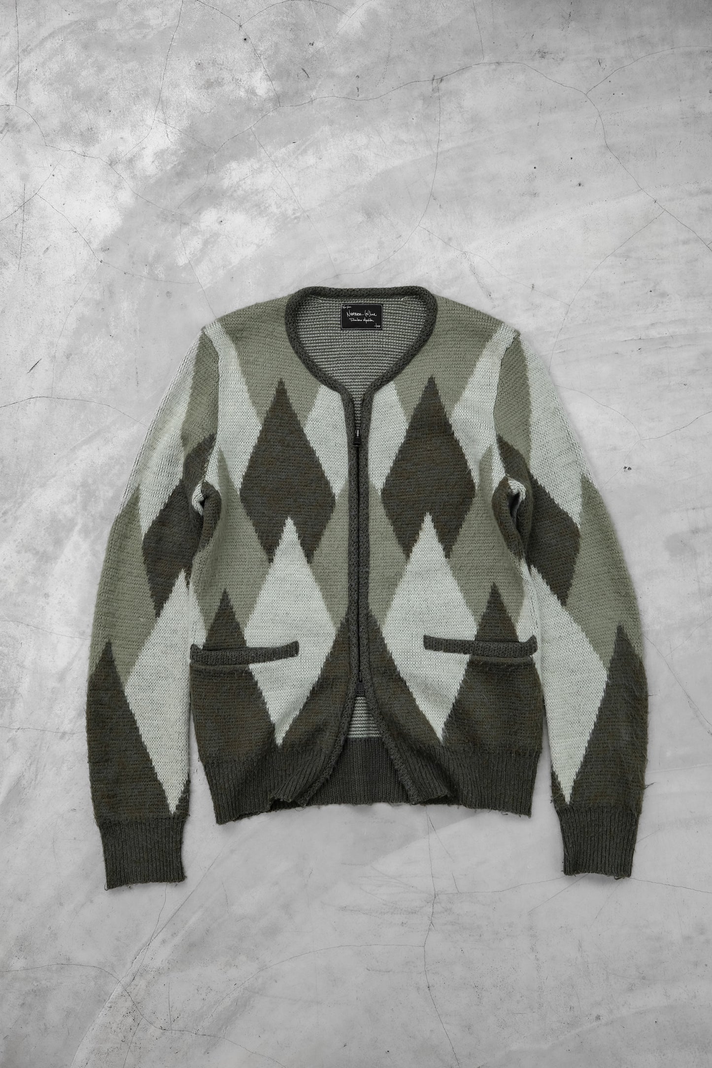 Number (N)ine F/W2008 “My Own Private Portland” - Argyle Zip Cardigan