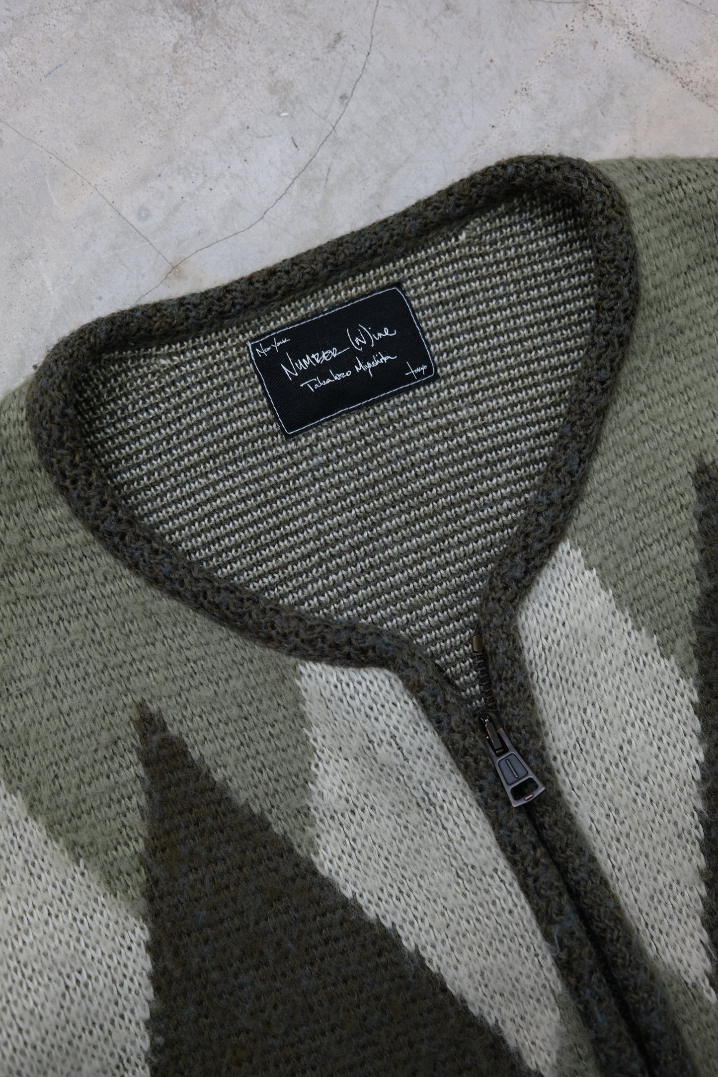 Number (N)ine F/W2008 “My Own Private Portland” - Argyle Zip Cardigan